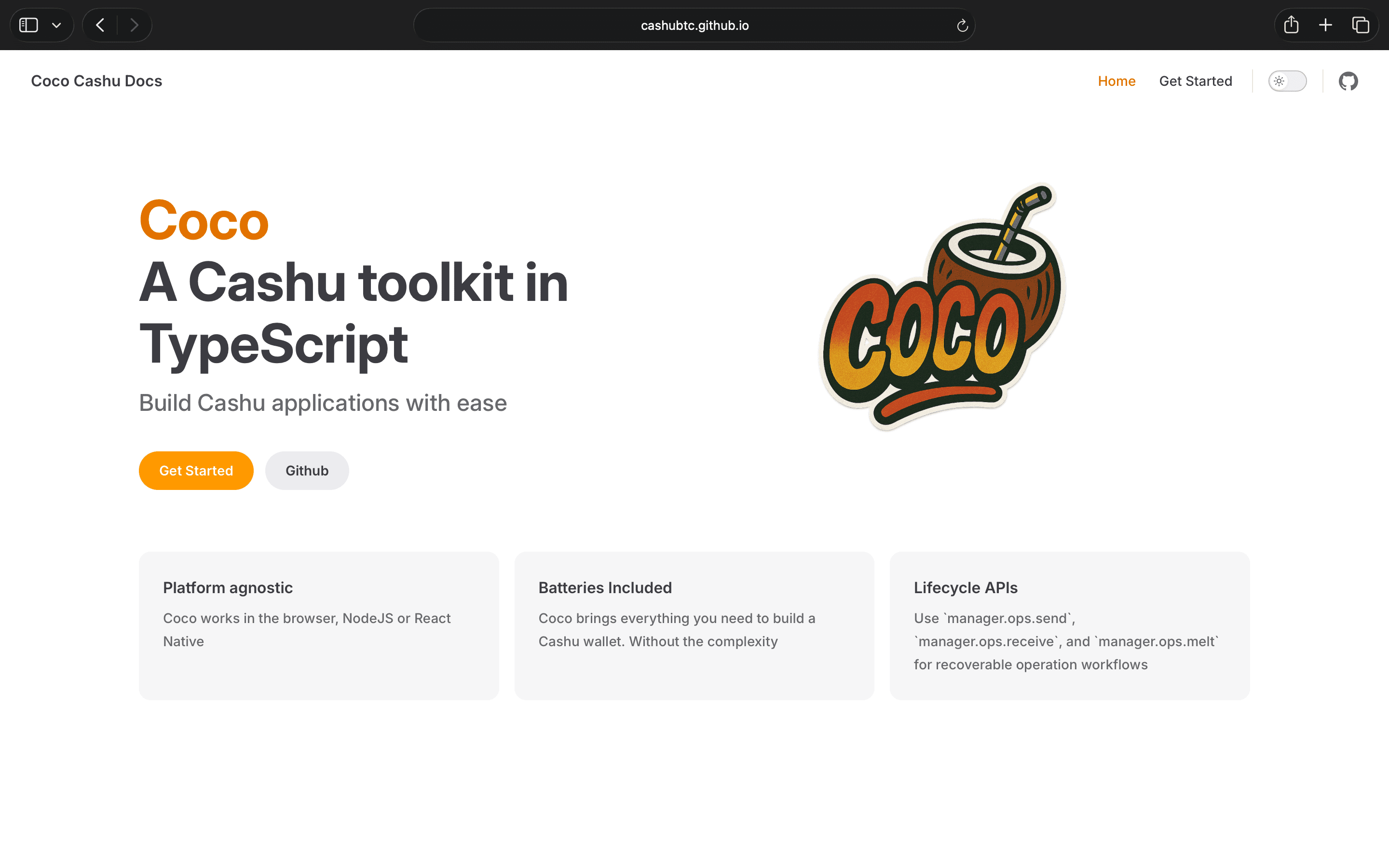 Coco main page